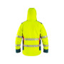 Bunda CXS BEDFORD WINTER, výstražná, zimní, pánská, softshell, žluto-petrolová, vel. 2XL