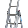 Hliníkový žebřík třídílný CORDA 3x7 příček, 150 kg