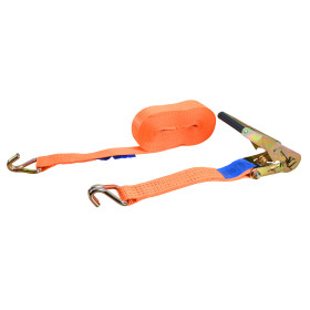 Upínací popruh s ráčnou a dvojitým hákem dvoudílný 12 m x 50 mm / 4 T