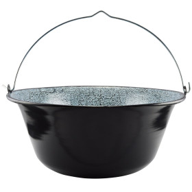 Smaltovaný kotlík na guláš 30 L, černý
