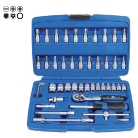 Gola sada 1/4", Super-Lock 4 - 14 mm, Torx, 47 dílů