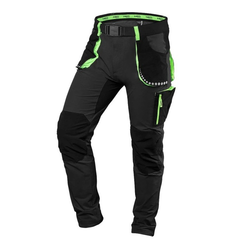 NEO Tools Pracovní kalhoty PREMIUM NEO čtyřcestný streč, černé, XL 81290XL