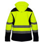 Pracovní bunda výstražná, softshell s kapucí, žlutá, velikost XL