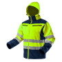 Pracovní bunda výstražná, softshell s kapucí, žlutá, velikost XL