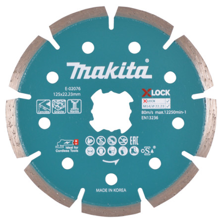 Řezný kotouč diamantový 125 mm XLOCK pro úhlové brusky