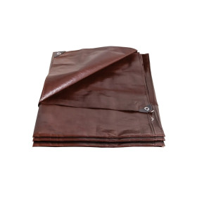Nepromokavá plachta 200g/m2, 5x6 m, hnědá