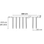 Vánoční řetěz Icicle, 288x LED studená bílá, 8 rampouchů