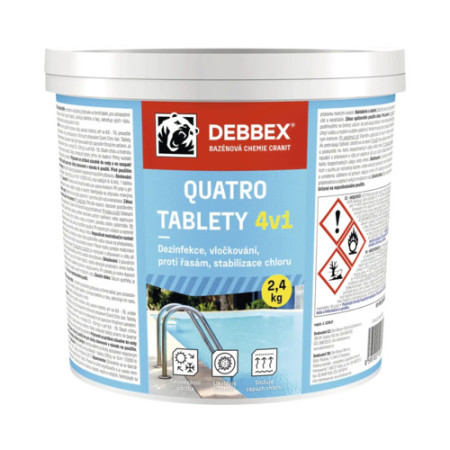 Bazénová chemie Cranit Quatro tablety 4v1, 2,4 kg