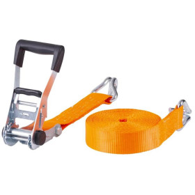 Upínací popruh s ráčnou a dvojitým hákem dvoudílný 8 m x 50 mm / 5 T