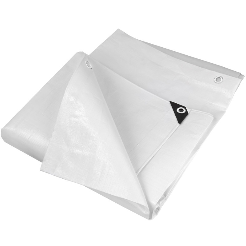 KesTek Zakrývací plachta 210 g/m2, 4x6 m, bílá 40638KT