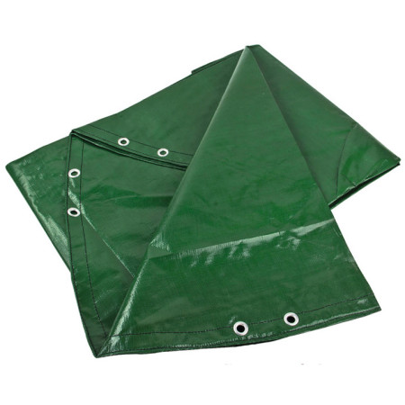 Zakrývací plachta 210 g/m2, kulatá 5 m, zelená, s lankem