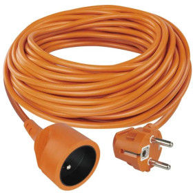Prodlužovací kabel 20 m s 1 zásuvkou, oranžový