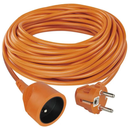 Prodlužovací kabel 20 m s 1 zásuvkou, oranžový
