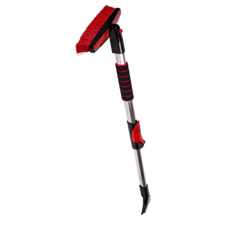Teleskopický smetáček se škrabkou Robust Rota Brush, červená