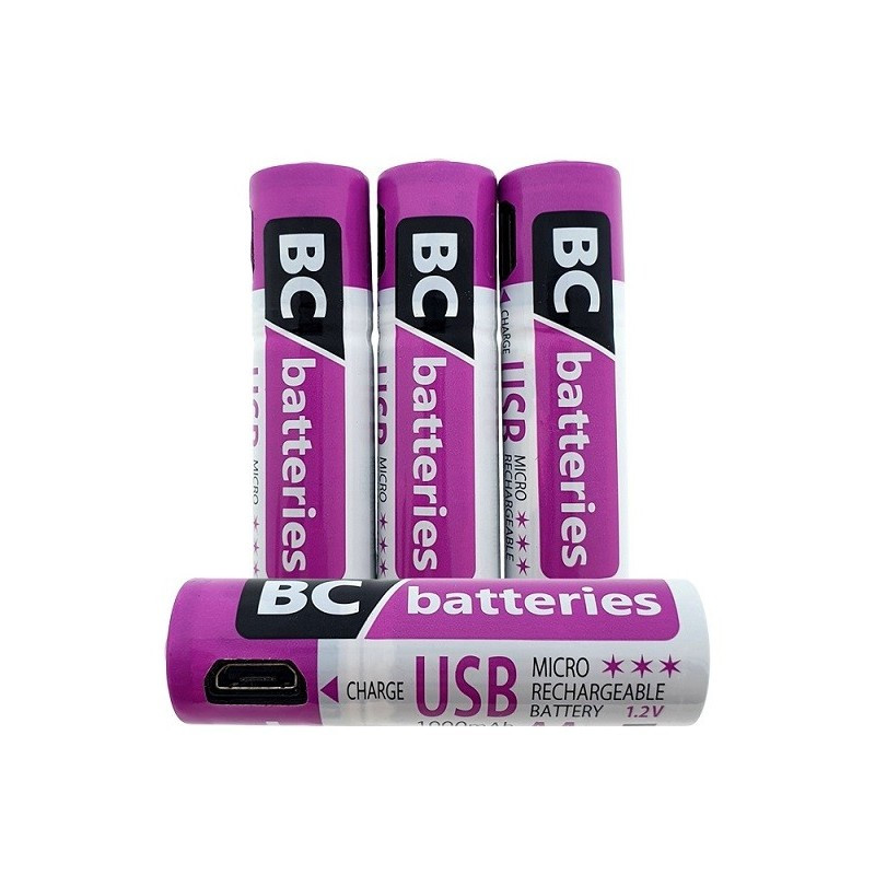 BC Batteries Tužkové baterie AA 1,2 V nabíjecí, 1000 mAh, 4 ks HR6BC
