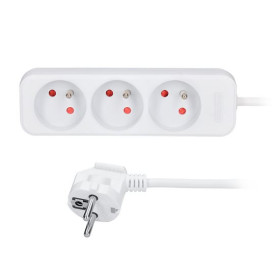 Prodlužovací kabel se 3 zásuvkami, 10 m, bílý