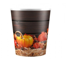 Plastový obal na květináč 14x16 cm s potiskem AUTUMN TEKVICA podzim