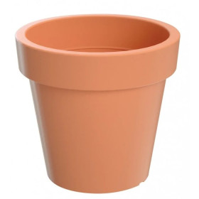 Plastový květináč kulatý 34,5x31,8 cm Lofly, terakota