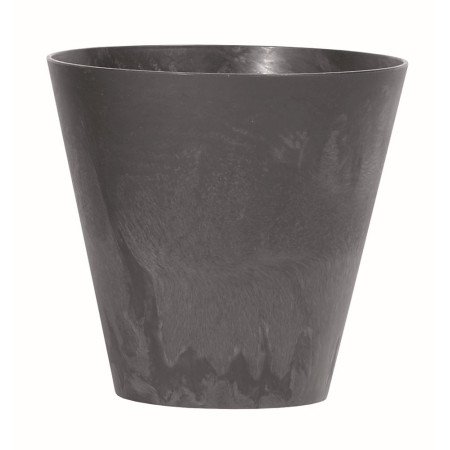 Plastový květináč kulatý 25 cm Tubus Beton effect, antracit