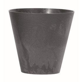 Plastový květináč kulatý 40 cm Tubus Beton effect, antracit