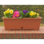 Balkonový truhlík s podložkou 40x18x15 cm Versilia, terakota