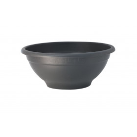 Plastový květináč ve tvaru misky 35x16 cm, antracit