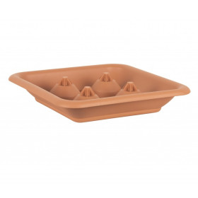 Miska pod hranatý květináč 37 cm Quadro, terakota