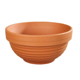 Keramický květináč ve tvaru misky 16x7 cm Flower Natur, terakota