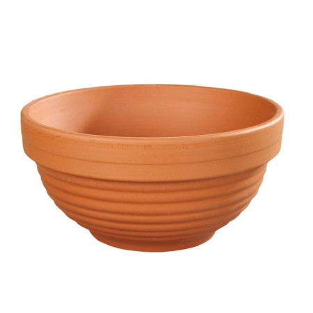 Keramický květináč ve tvaru misky 16x7 cm Flower Natur, terakota