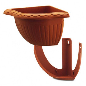 Rohový květináč 25 cm, terakota