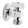Práčkový rohový ventil se zpětnou klapkou 1/2"x3/4", chrom