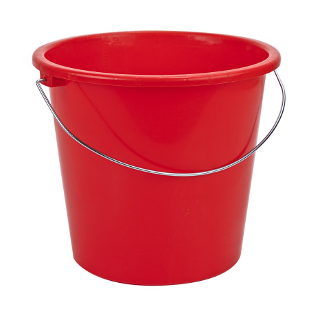 Plastový kbelík s kovovou rukojetí červené 5 L HEM5R