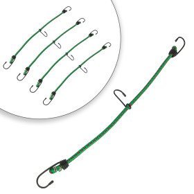Napínáky na plachtu se 3 háčky, 500x8 mm, 4 ks