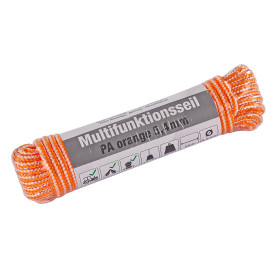 Multifunkční lano PA 15 m / 5,4 mm, oranžové