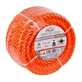 Víceúčelové lano 20 m / 8 mm, oranžové
