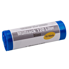 Pytle na odpadky 120 litrů, 35 um, modré, 10 ks