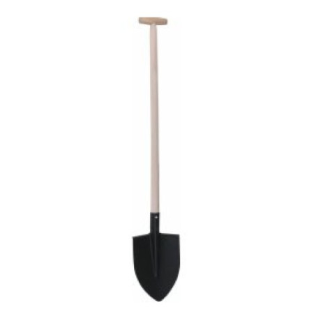 Rýč špičatý s násadou s T rukojetí 100 cm černý