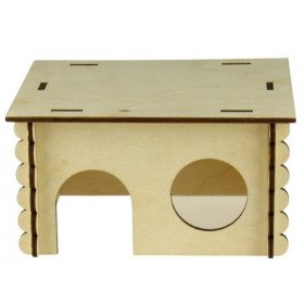 Dřevěný domeček pro hlodavce 18,5x15,5x10 cm