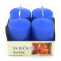 Adventní svíčky královská modrá, 4 ks