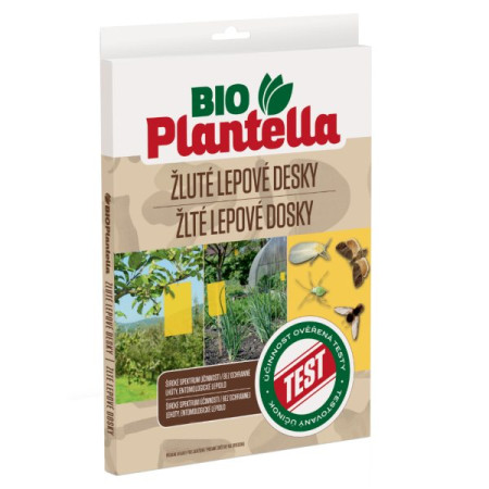 Žluté lepové desky velké, 5 ks