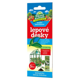 Modré lepové desky na třásněnky, 5 ks