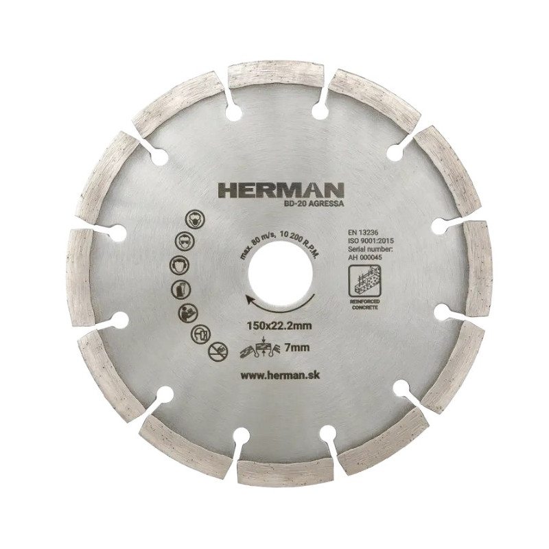 HERMAN Diamantový kotouč BD-20 Agressa 150 mm 14010304