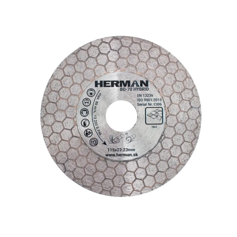 HERMAN Diamantový kotouč BD-70 Hybrid 115 mm 14010602