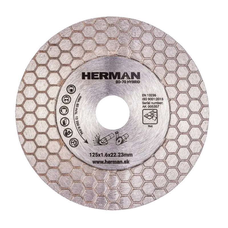HERMAN Diamantový kotouč BD-70 Hybrid 125 mm 14010601
