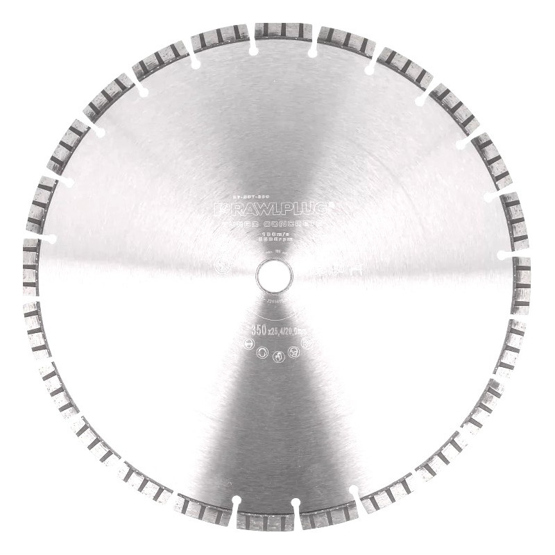 RAWLPLUG Diamantový kotouč pro řezání železobetonu Heavy Duty turbo 350x25,4 mm RT-DDT-350