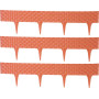 Plastová palisáda RattanPalisade, 82x9,5/20 cm, terakota, 240 cm