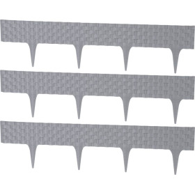 Plastová palisáda RattanPalisade, 82x9,5/20 cm, grafit, 240 cm