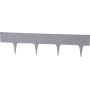 Plastová palisáda RattanPalisade, 82x9,5/20 cm, grafit, 240 cm