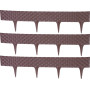 Plastová palisáda RattanPalisade, 82x9,5/20 cm, hnědá, 240 cm