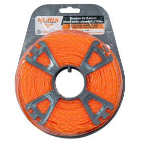 Žací lanko hliníkové 2,4 mm x 105 m, dvojitá spirála